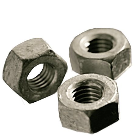 NEWPORT FASTENERS Heavy Hex Nut, 1"-8, Steel, Grade A, Hot Dipped Galvanized, 63/64 in Ht, 25 PK 848031-PR-25